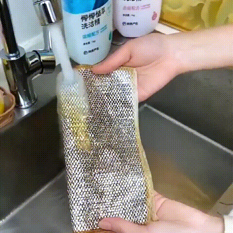 Silver Wire Kitchen Cleaning Dish Cloth