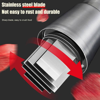 Stainless Steel Garlic Press and Vegetable Chopper - Manual Multifunction Kitchen Gadget