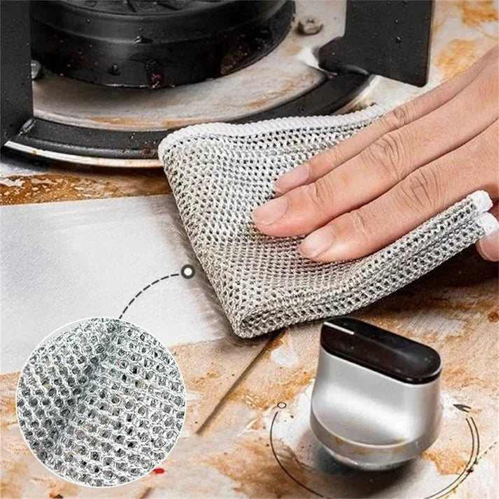 Silver Wire Kitchen Cleaning Dish Cloth