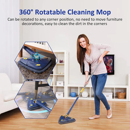 360 Triangle Adjustable Mop With Twist Squeeze