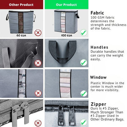 (Pack of 4) Storage Organizer Bags - 100GSM