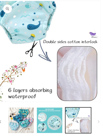 Kids Reusable Baby Diaper & Training Pants