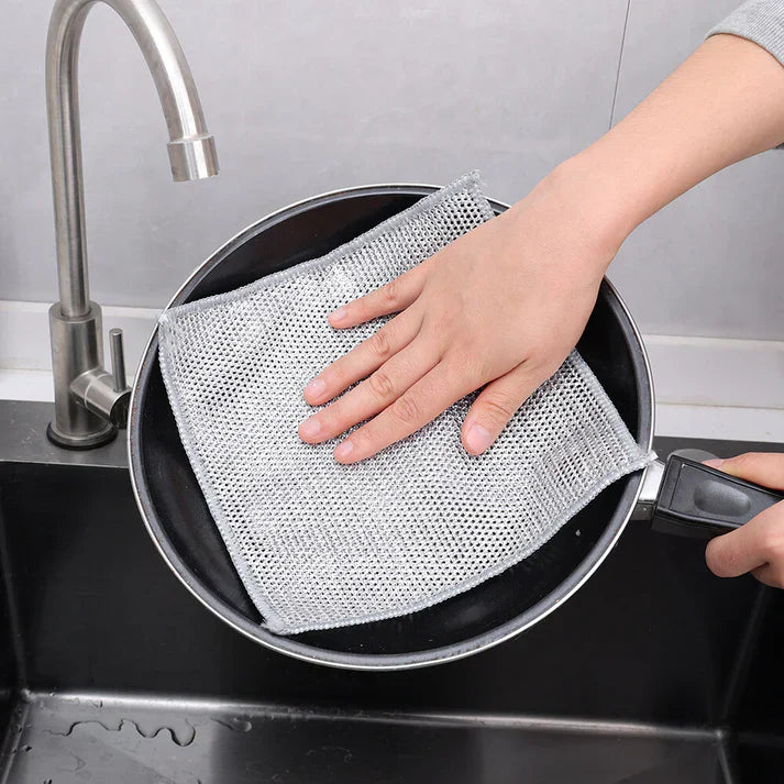 Silver Wire Kitchen Cleaning Dish Cloth