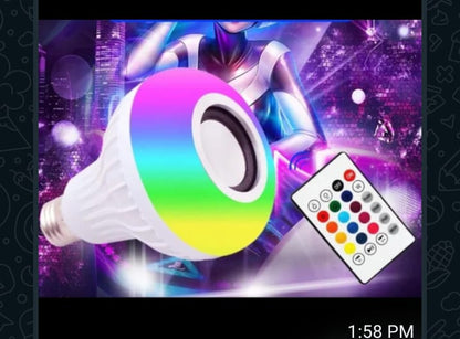 Bluetooth Speaker Music Light Bulb With Remote