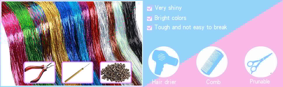 Hair Tinsel Extension Super Sale 🔥 23% OFF
