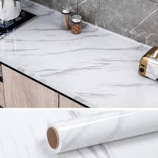 Self Adhesive Black & White Marble Sheet for Kitchen | Anti Oil & Heat Resistant
