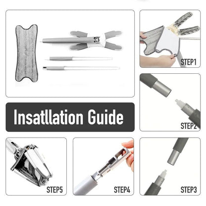 Twist Mop, X Shape Microfiber Mop, Floor Clean Mop Twist Mop With 360 Rotating Head